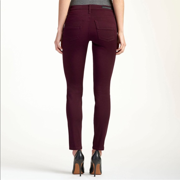 Rock & Republic Kashmiere Maroon Jean Leggings New - Picture 2 of 8